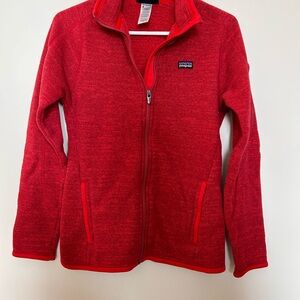 Patagonia Women’s Bright Red Zip-Up Hoodie